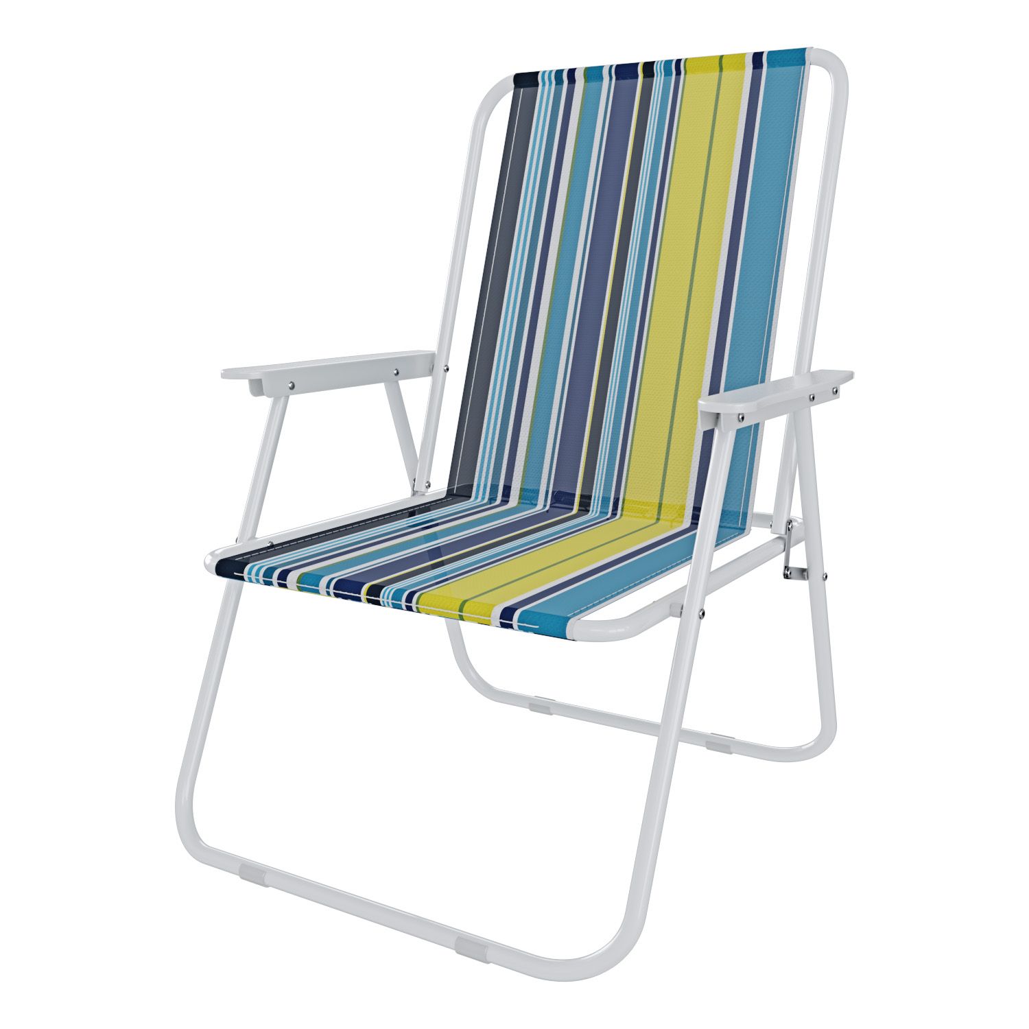 Sedia Pieghevole Spiaggia Campeggio Camping Leggera Resistente Metallo Tessuto Oxford 600D Braccioli Seggiola Pesca Giardino Terrazzo Balcone Esterno