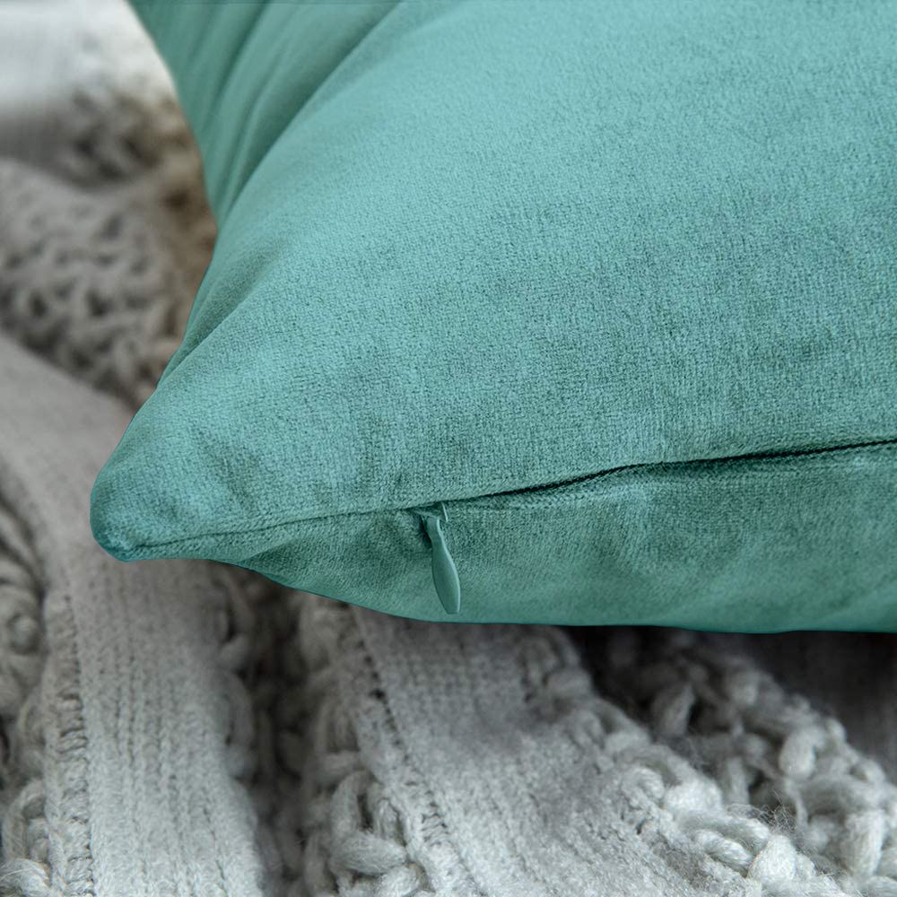 Set di Federe Cuscini Velluto Morbido Resistente Copricuscini Divano Poltrona Soggiorno Arredo Arredamento Design Moderno Elegante Cerniera Invisibile