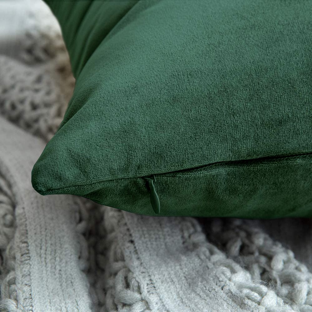 Set di Federe Cuscini Velluto Morbido Resistente Copricuscini Divano Poltrona Soggiorno Arredo Arredamento Design Moderno Elegante Cerniera Invisibile