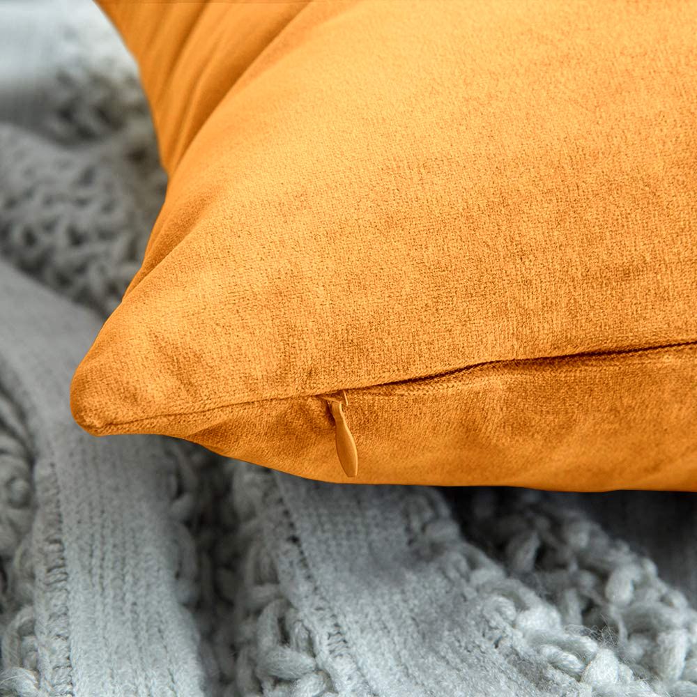 Set di Federe Cuscini Velluto Morbido Resistente Copricuscini Divano Poltrona Soggiorno Arredo Arredamento Design Moderno Elegante Cerniera Invisibile