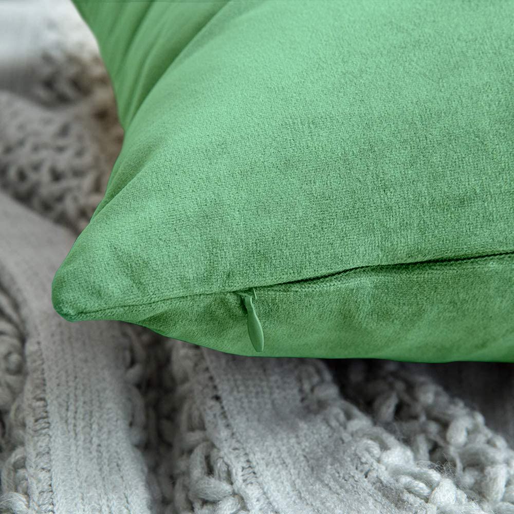 Set di Federe Cuscini Velluto Morbido Resistente Copricuscini Divano Poltrona Soggiorno Arredo Arredamento Design Moderno Elegante Cerniera Invisibile