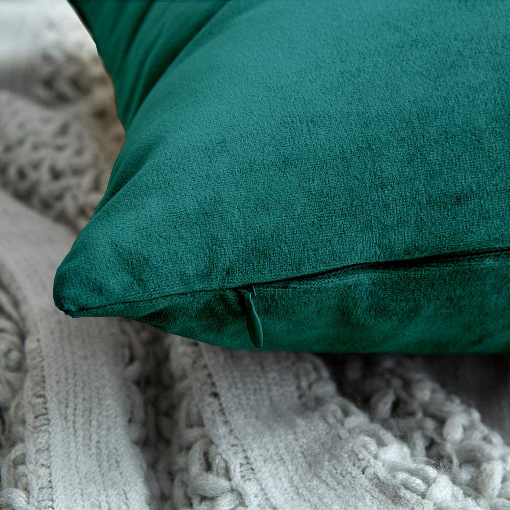 Set di Federe Cuscini Velluto Morbido Resistente Copricuscini Divano Poltrona Soggiorno Arredo Arredamento Design Moderno Elegante Cerniera Invisibile