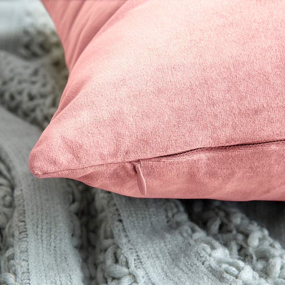 Set di Federe Cuscini Velluto Morbido Resistente Copricuscini Divano Poltrona Soggiorno Arredo Arredamento Design Moderno Elegante Cerniera Invisibile