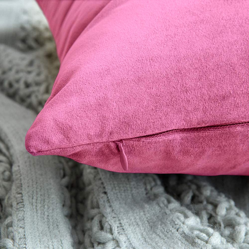 Set di Federe Cuscini Velluto Morbido Resistente Copricuscini Divano Poltrona Soggiorno Arredo Arredamento Design Moderno Elegante Cerniera Invisibile