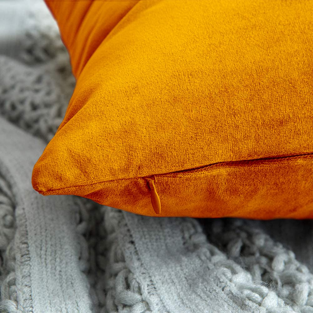 Set di Federe Cuscini Velluto Morbido Resistente Copricuscini Divano Poltrona Soggiorno Arredo Arredamento Design Moderno Elegante Cerniera Invisibile