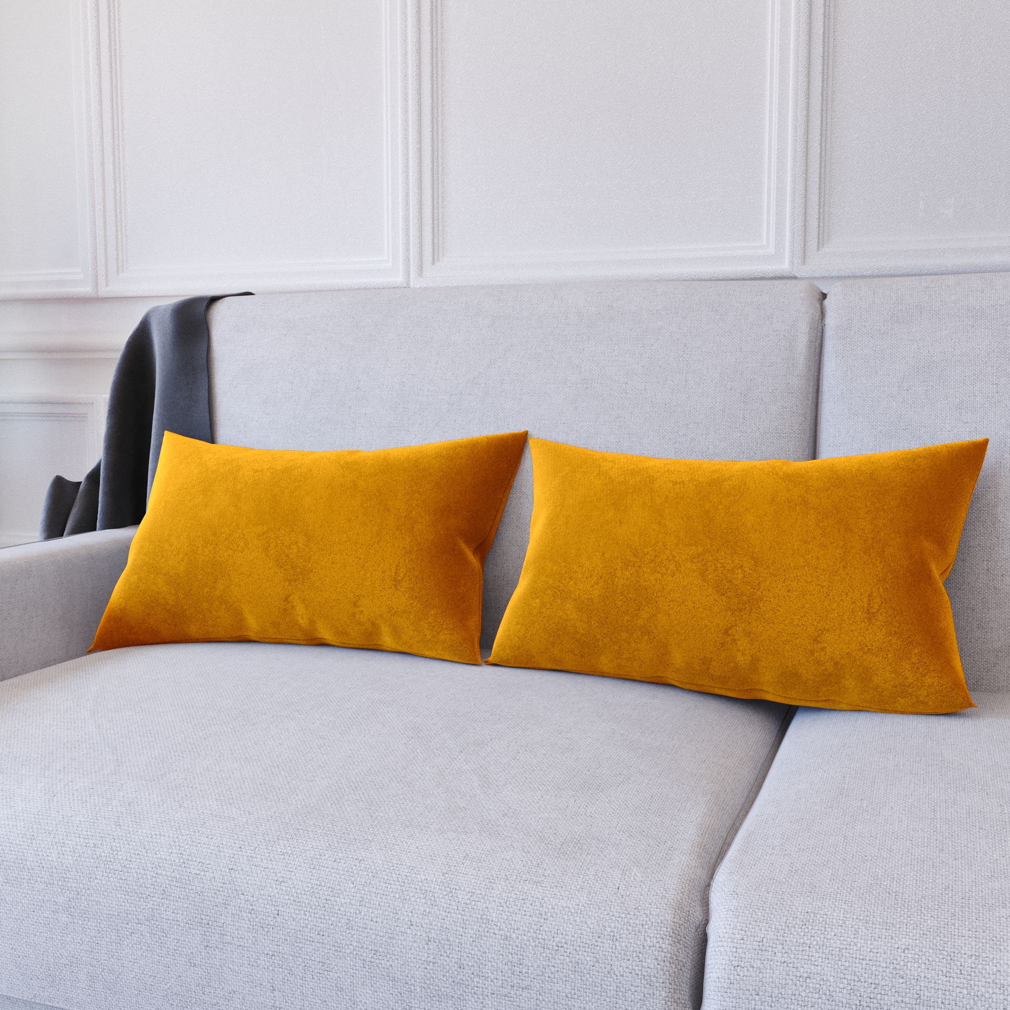 Set di Federe Cuscini Velluto Morbido Resistente Copricuscini Divano Poltrona Soggiorno Arredo Arredamento Design Moderno Elegante Cerniera Invisibile