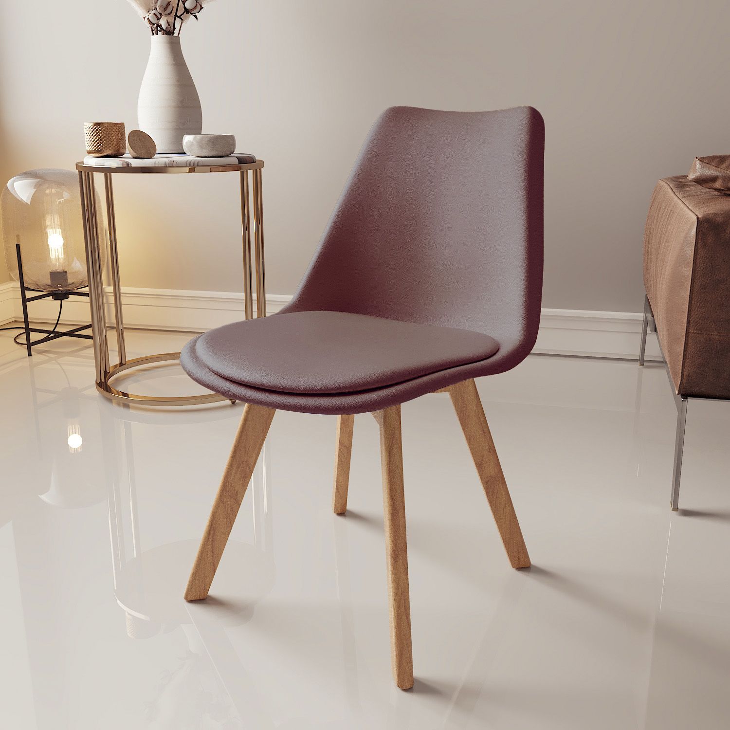 Set Di Sedie Per Sala Pranzo Ufficio Gambe Faggio Massello Massiccio Stile Nordico Scandinavo Comoda Seduta Imbottita Ideale Soggiorno Riunione