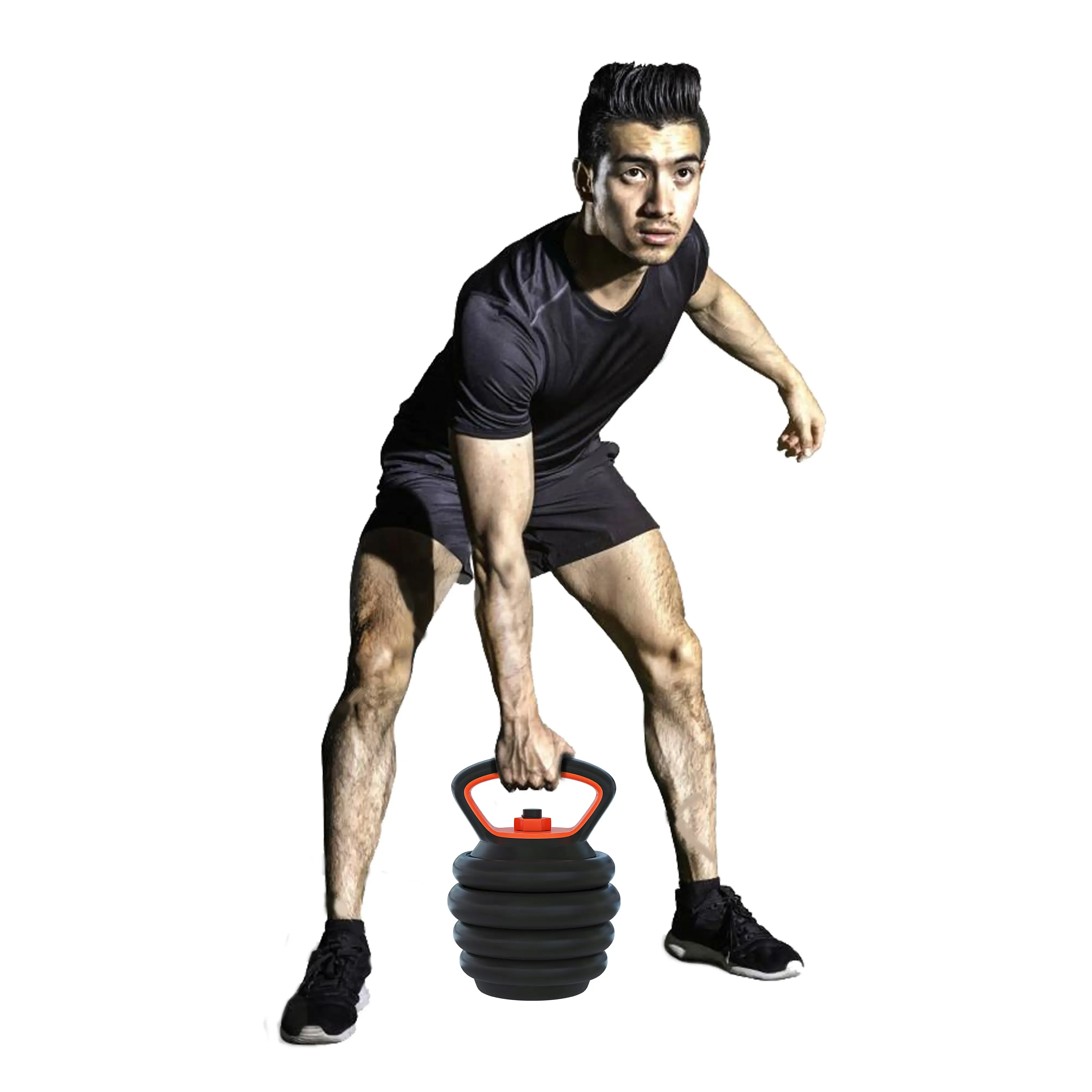 Set Di Pesi Kettlebell Manubri Regolabili E Bilanciere Multifunzione Palestra Per Casa Fitness Manubrio In Vinile Impugnatura Antiscivolo Body Building Esercizi 2 x 10 Kg