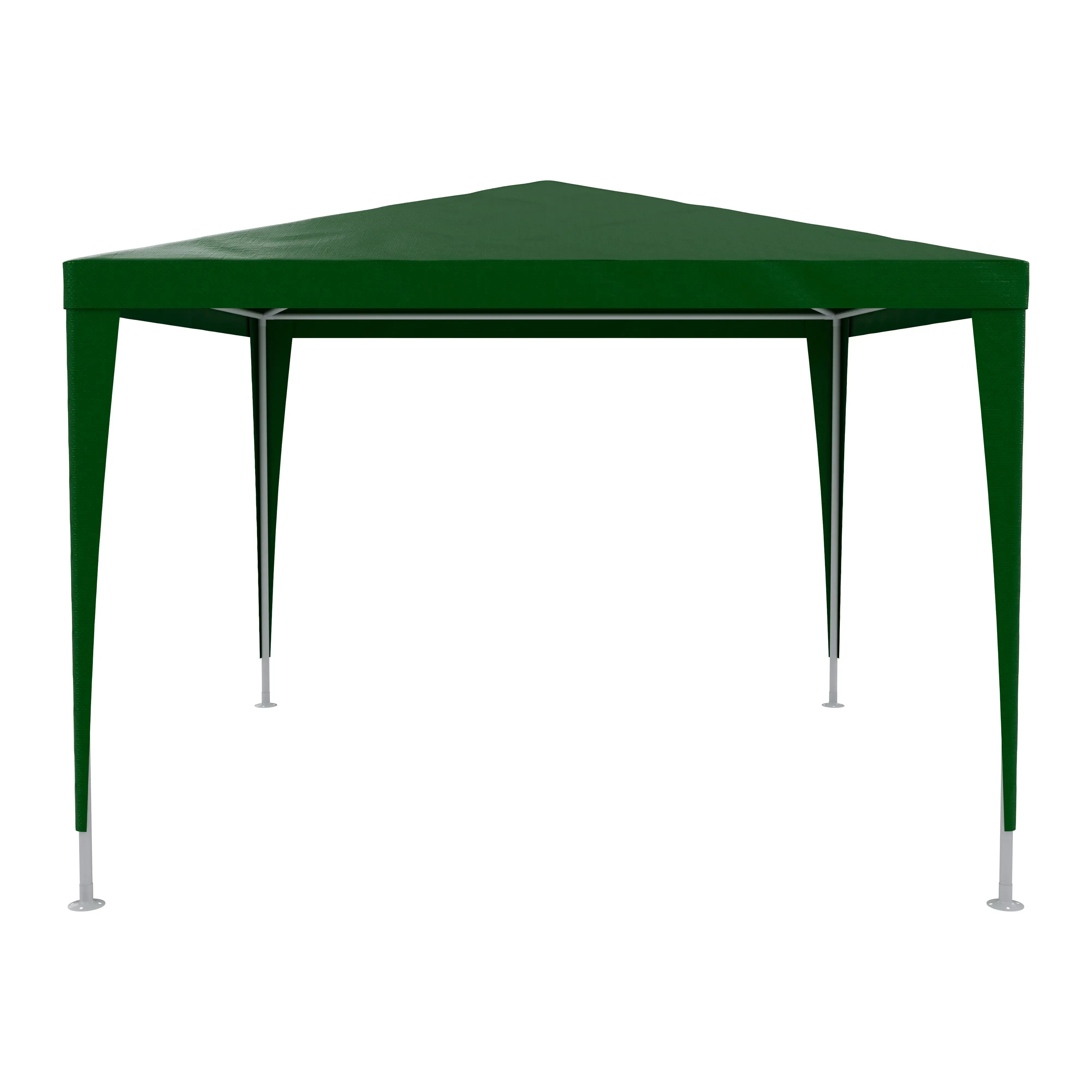 Set Gazebo Verde Giardino 3x3 M e 4 Sacche Per Pesi, Struttura Acciaio Copertura PE 110 gr/m² Impermeabile Idrorepellente Resistente Raggi Solari UV Ombrellone Tenda Fiere Campeggio Esterno Piscina