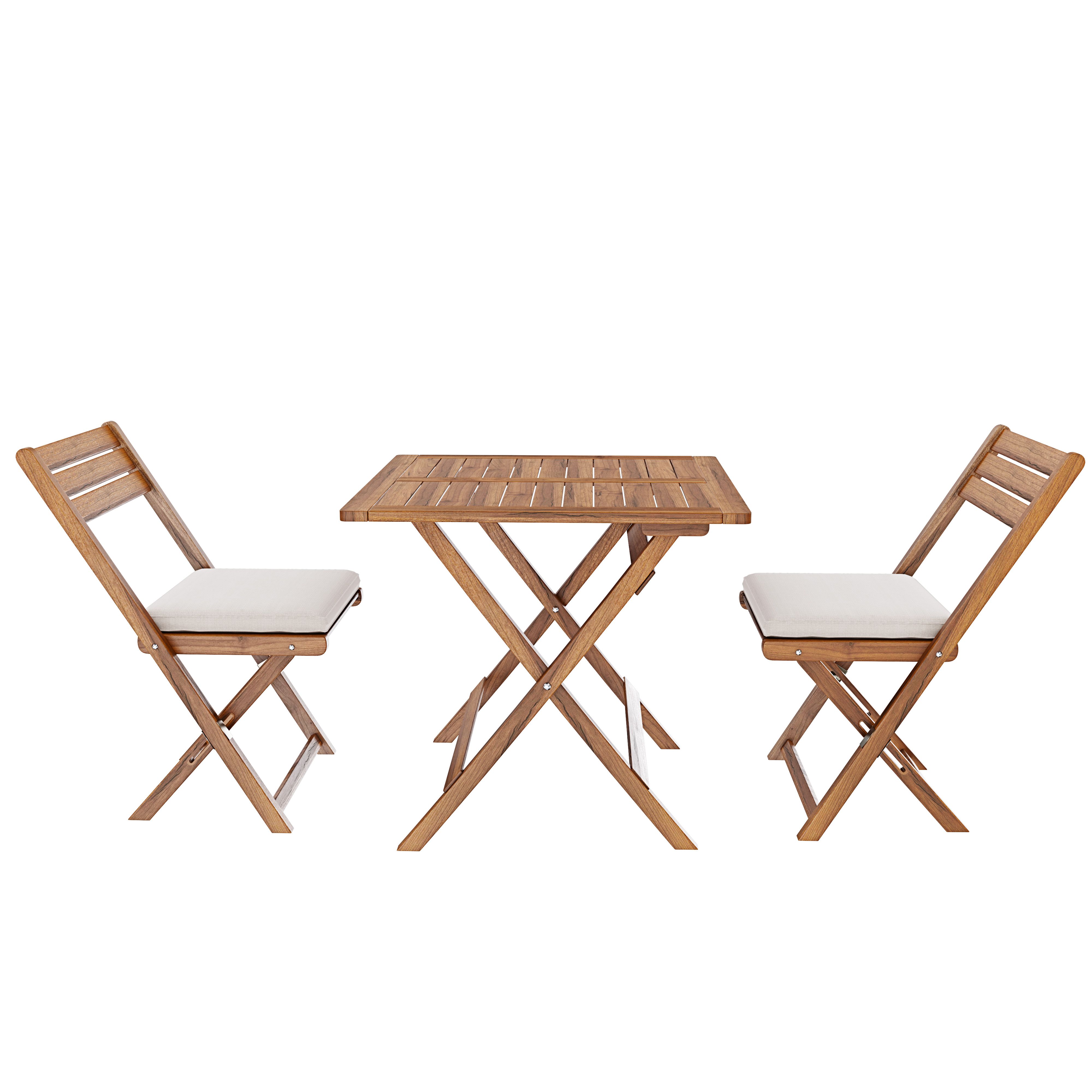 Set Tavolino E 2 Sedie Bistrot Con Cuscini Portatile Facile Da Chiudere Comodo Trasporto Tavolo Esterno Giardino Terrazza Campeggio Picnic Semplice Elegante
