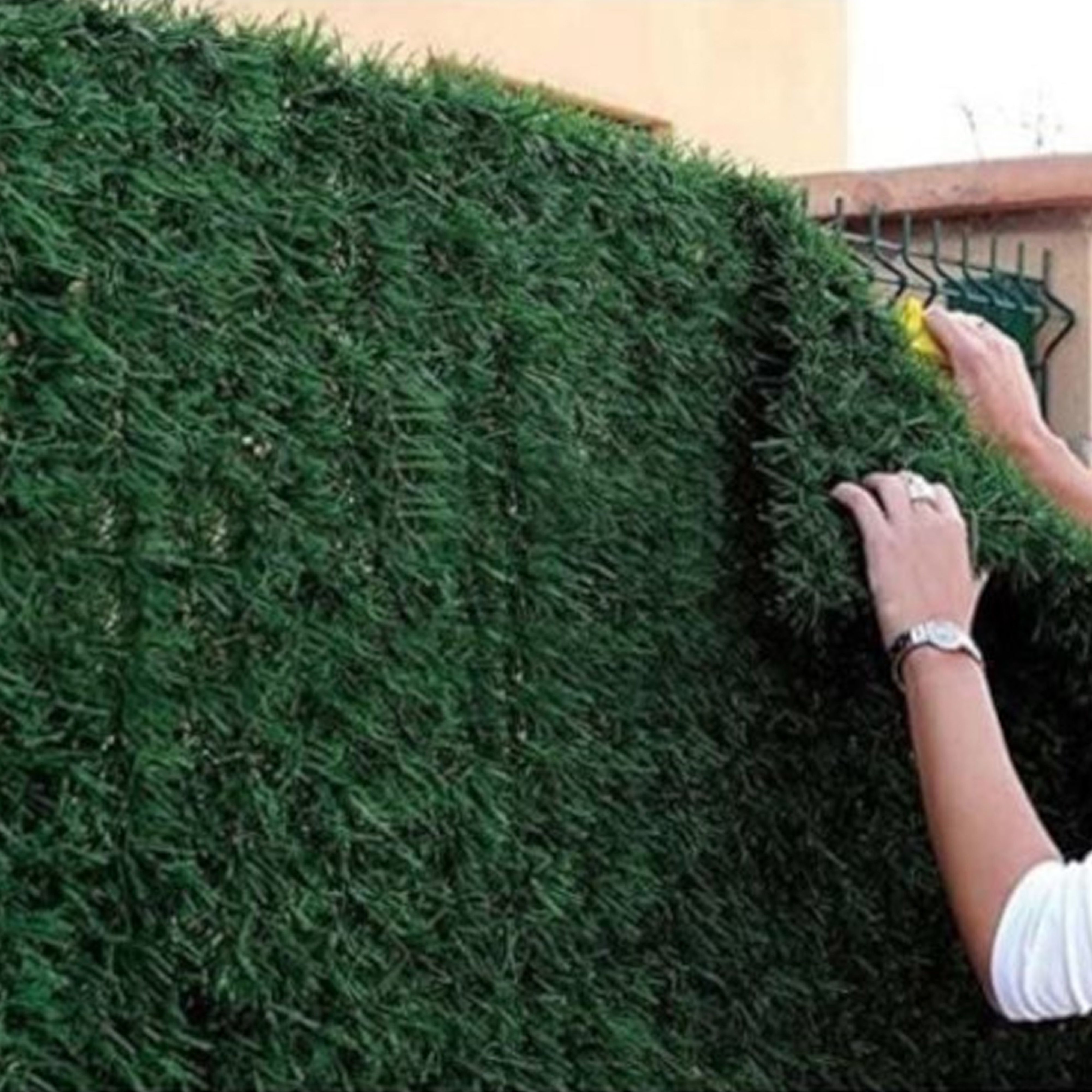 Siepe Finta Artificiale Ultra Coprente Anticaduta Rotolo Rete Frangivista Frangivento Ornamentale Abete Sintetico Ringhiera Terrazzo Balcone Giardino Recinzione