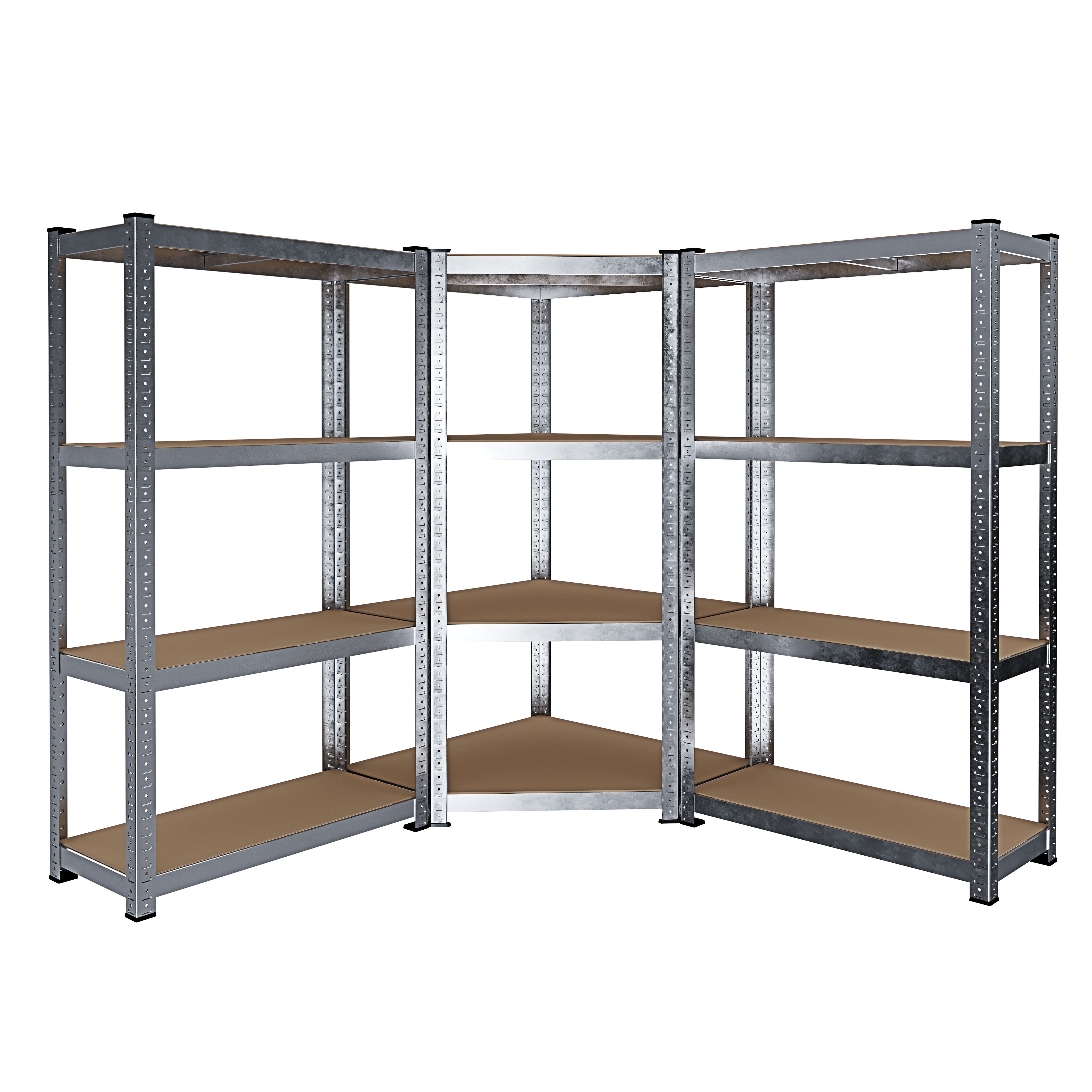 Sistema Scaffali Metallo Scaffale Angolare Scaffali Magazzino Ripiani Totali Regolabili Scaffalatura Officina Garage Cantina Capannone Design Modulare