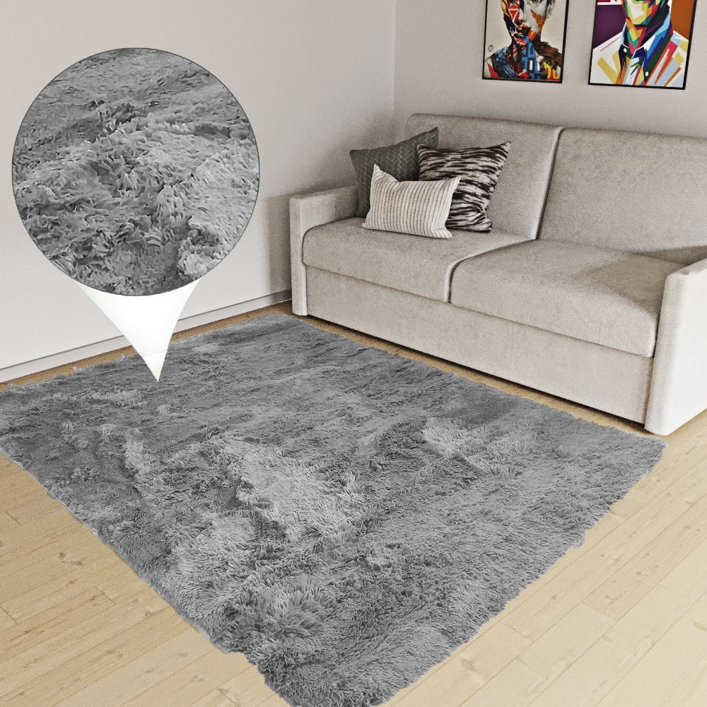 Tappeto Peloso Shaggy Pelo Alto Lungo Morbido Soggiorno Salotto Camera Antiscivolo Moderno Diversi Colori Misure