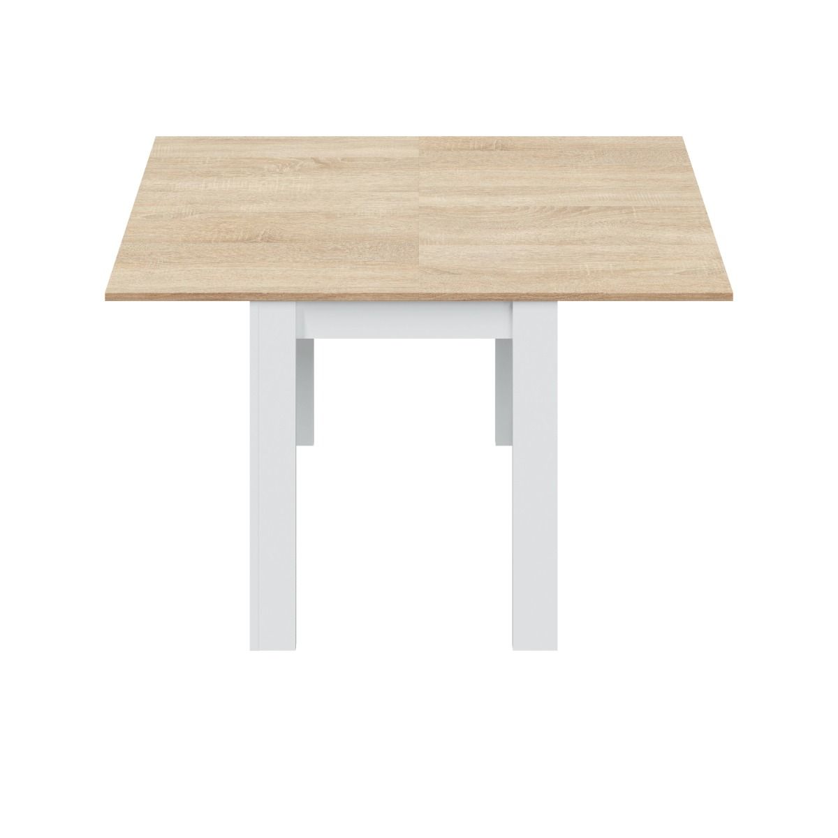 Tavolo Quadrato Allungabile Ausiliario Estensibile Design Moderno Stabile A Libro - Rovere