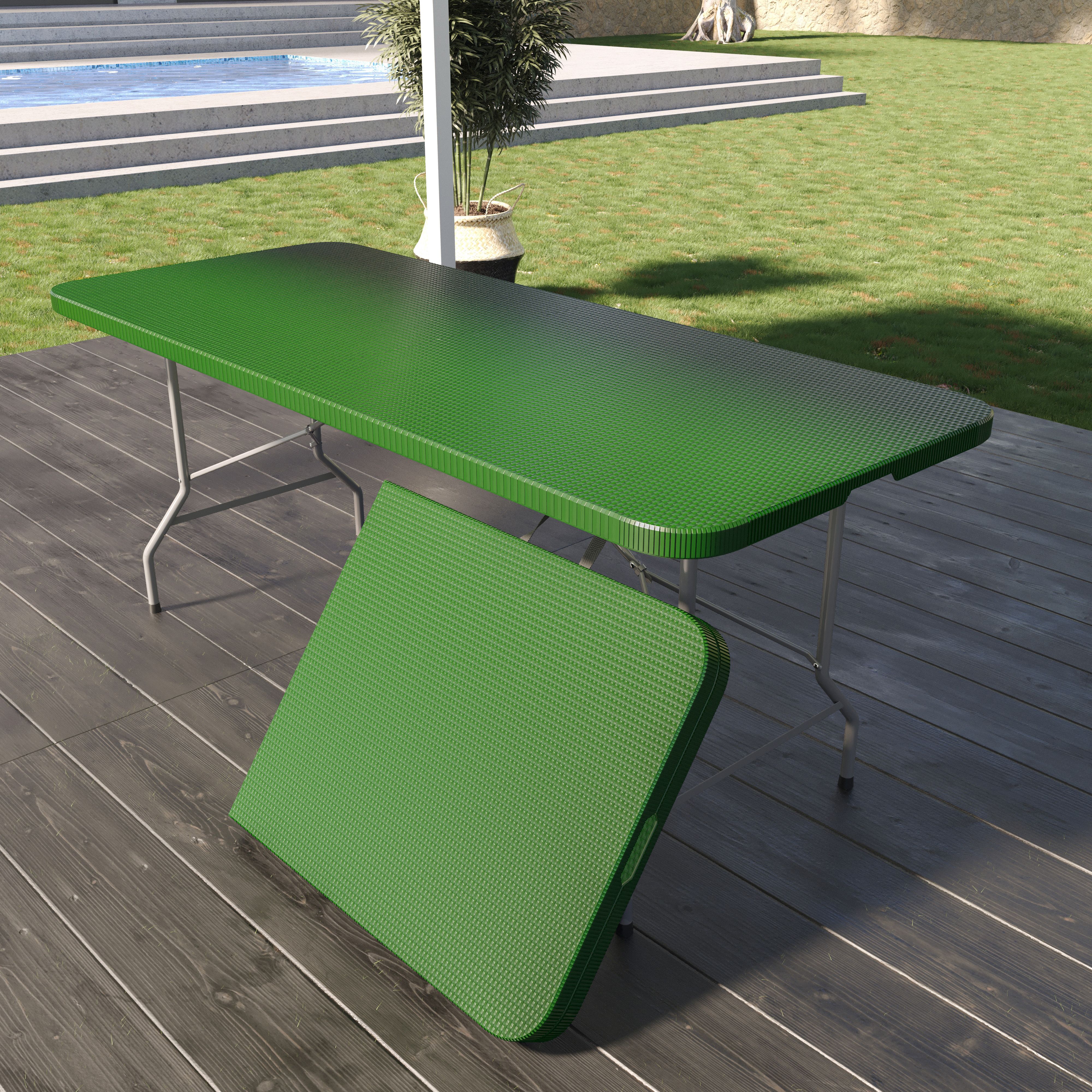 Tavolo Tavolino Pieghevole Dura Resina Birreria Facile Trasporto Maniglie Ideale Giardino Campeggio Terrazzo Fiere Sagre