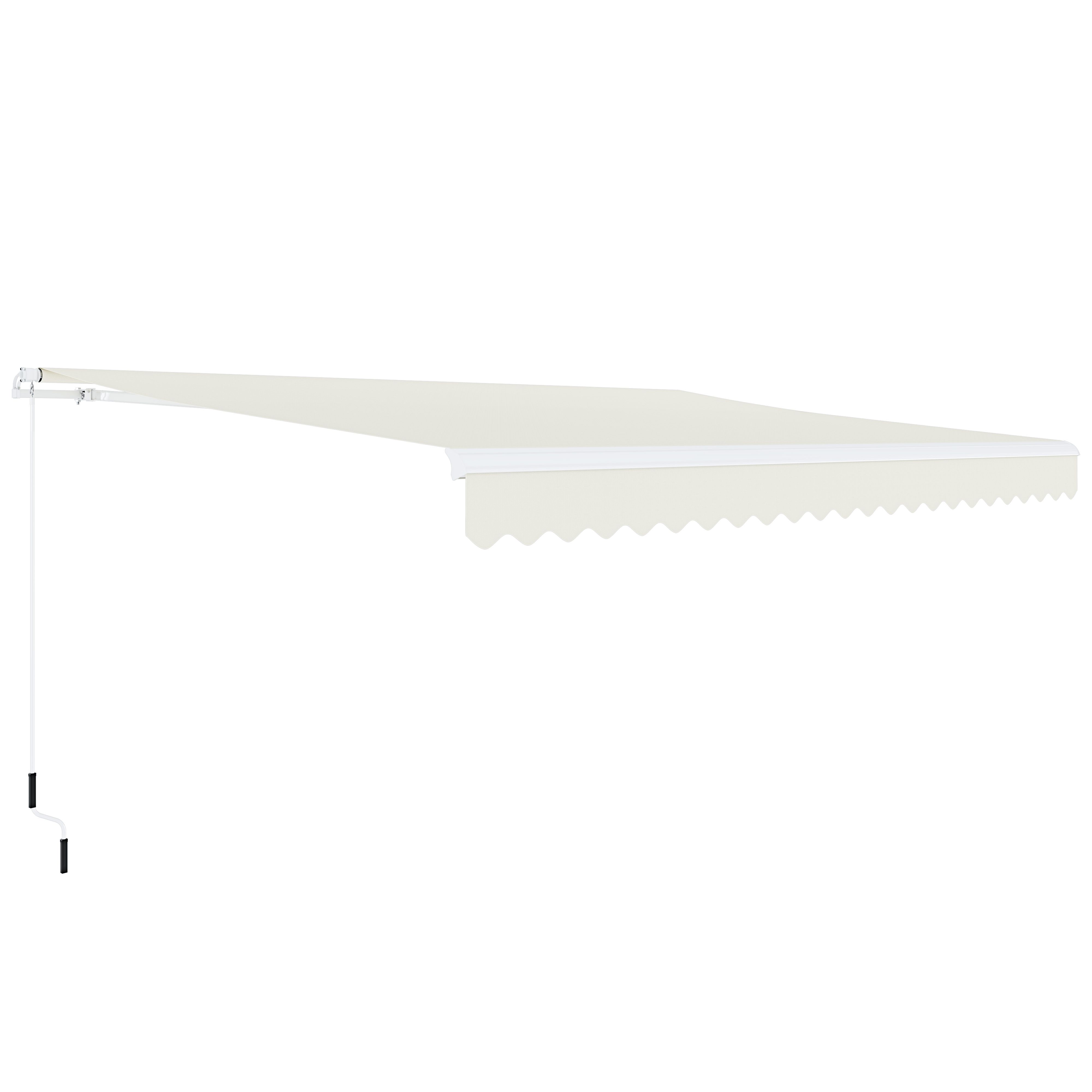 Tenda Da Sole Avvolgibile A Manovella Per Esterno Balcone Terrazzo Braccia Estensibili Con Telaio In Alluminio Tettuccio Telo Impermeabile Parasole Oscurante Resistente Anti UV