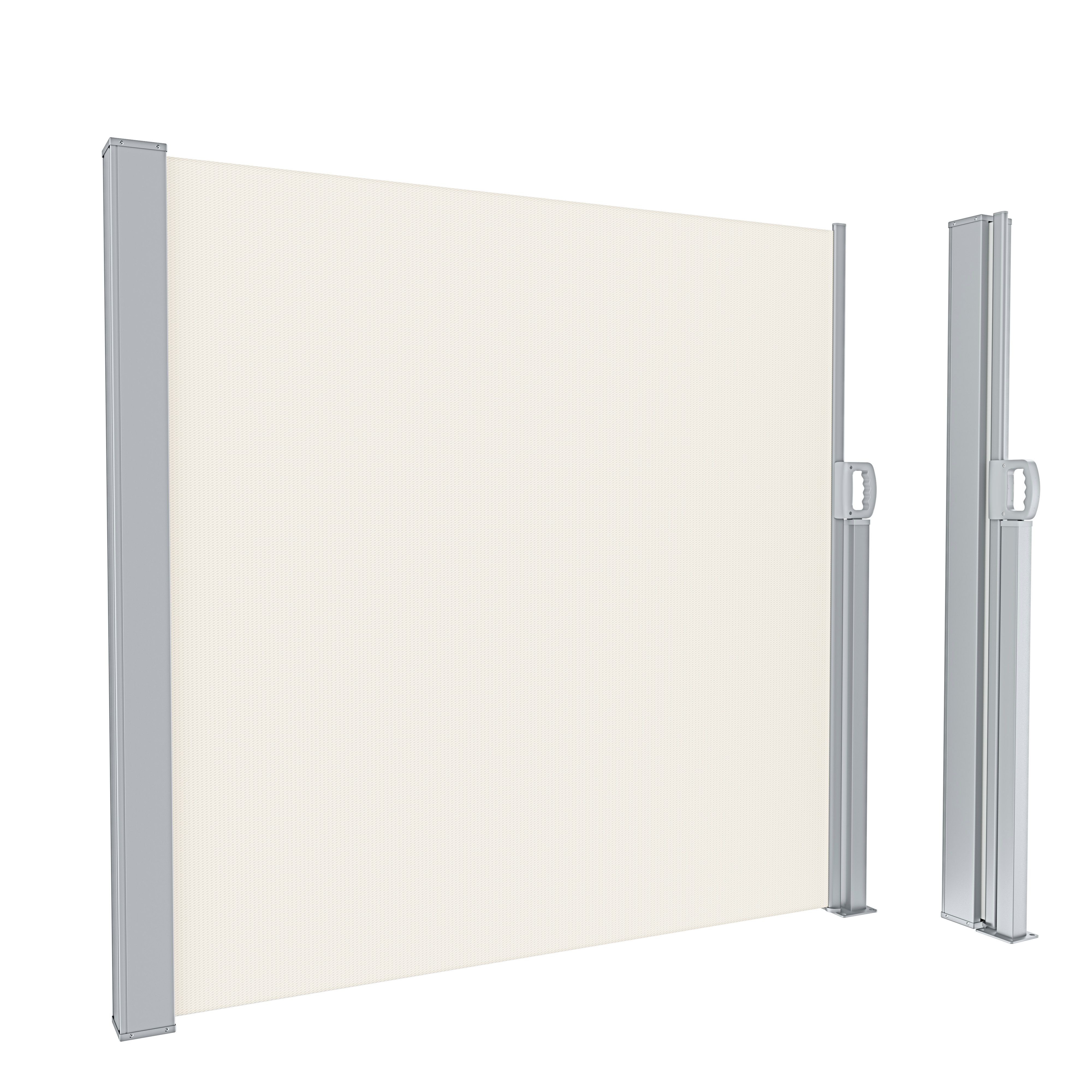 Tenda Paravento Da Sole Laterale Estensibile Parasole Frangivista Riavvolgibile Antivento Ombreggiante Protezione Solare Privacy Per Balcone Terrazzo Giardino Piscina Esterno