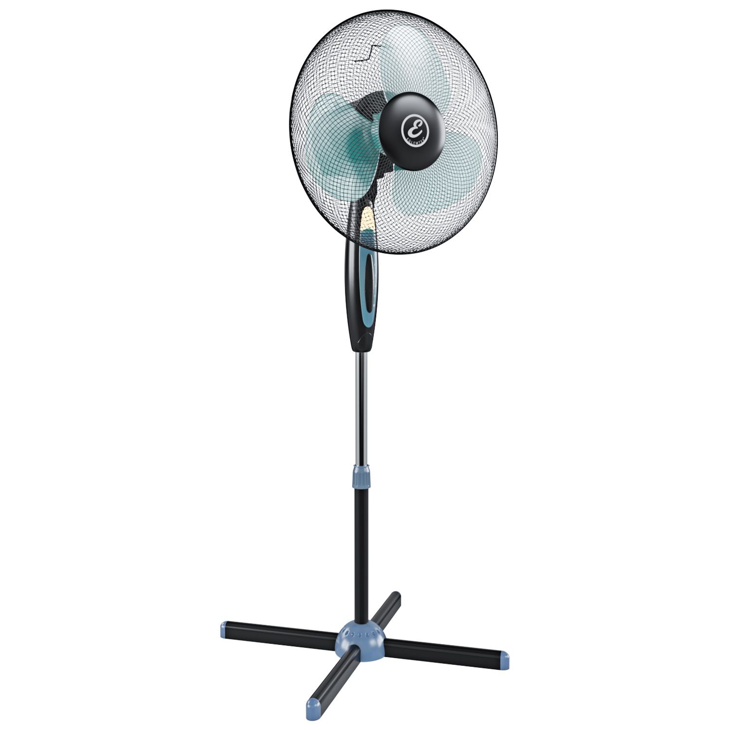 Ventilatore Piantana Potente In Metallo E ABS Pavimento Pale Silenzioso Velocità Oscillante Altezza Inclinazione Regolabili Griglia Protezione