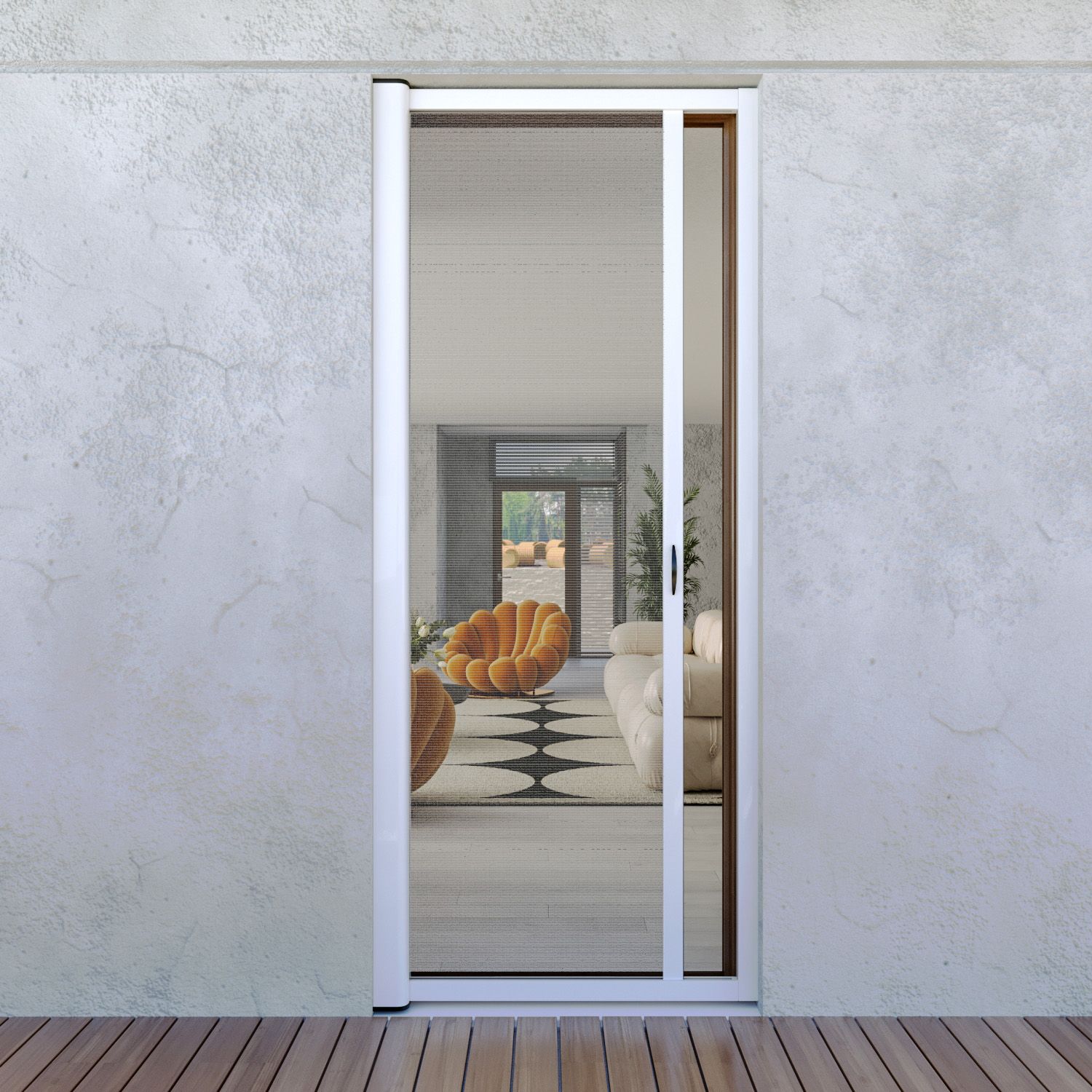 Zanzariera Universale Scorrimento Orizzontale Portafinestra Balconi Avvolgibile Profilo Riducibile Regolabile Telaio Alluminio Kit Fai Da Te