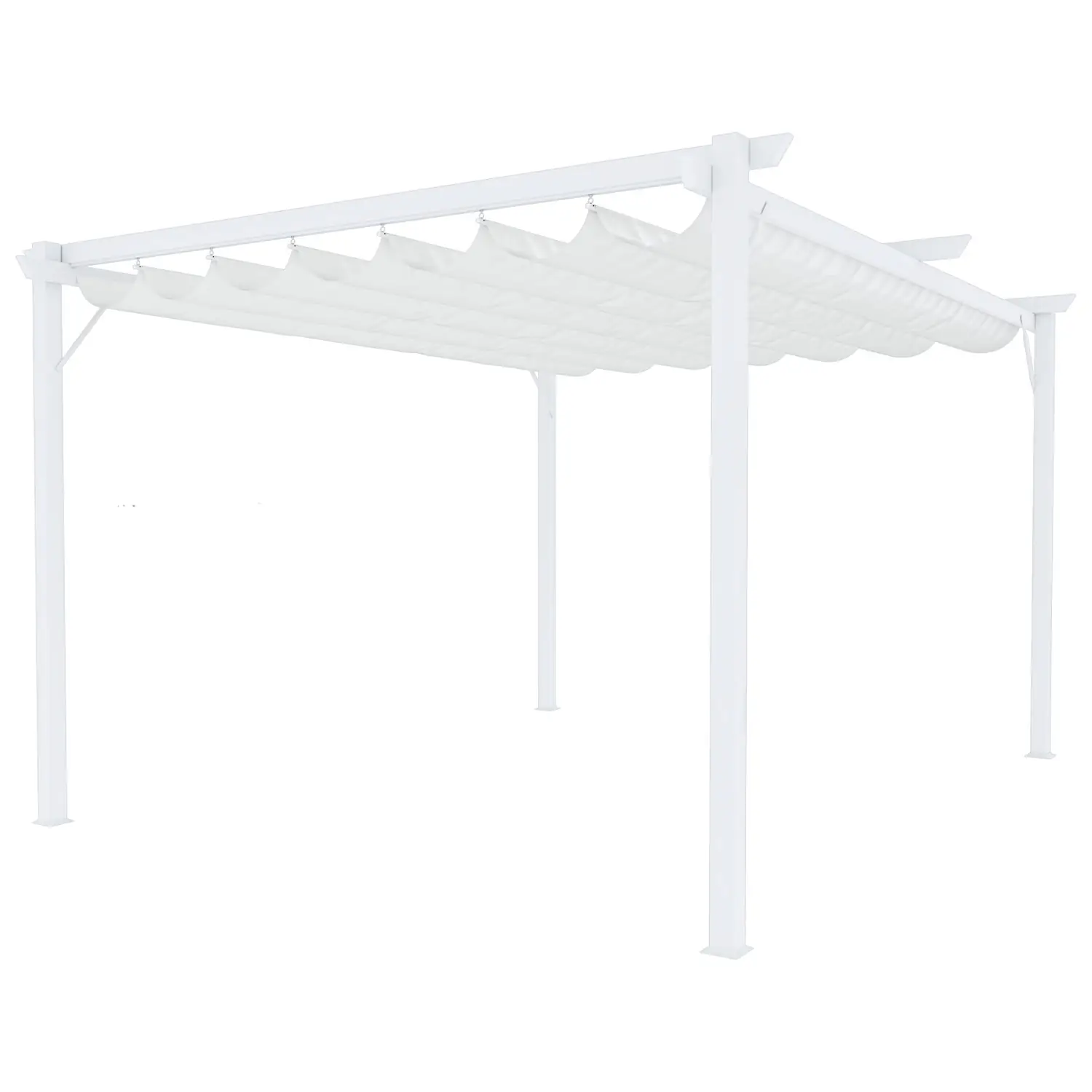 Gazebo Pergola Pergolato Impermeabile Retrattile Richiudibile Struttura Acciaio Giardino Terrazzo Piscina Esterno Fiere Campeggio Elegante Moderno