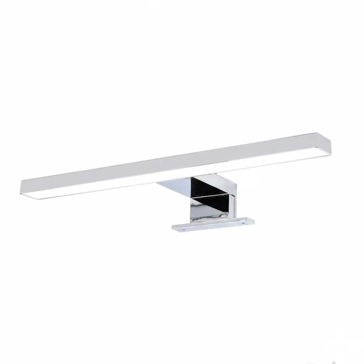 Applique LED da 7 Watt in ABS Cromato Luce Fredda 6000K IP44 installazione su Bordo Specchio Illuminazione Uniforme Anti Riflesso per Bagno Moderno e Zona Lavabo Design Elegante