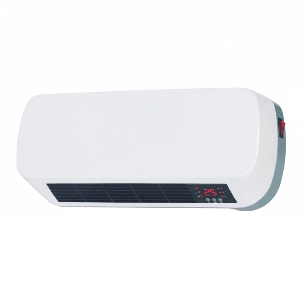 Termoventilatore da Parete in Ceramica 2000 W con Display LED Telecomando Timer 12h 3 Modalit&agrave; Termostato da 10 a 49&deg;C IP22 Filtro Antipolvere Sicurezza Overprotect 45 x 12 x 19 Cm