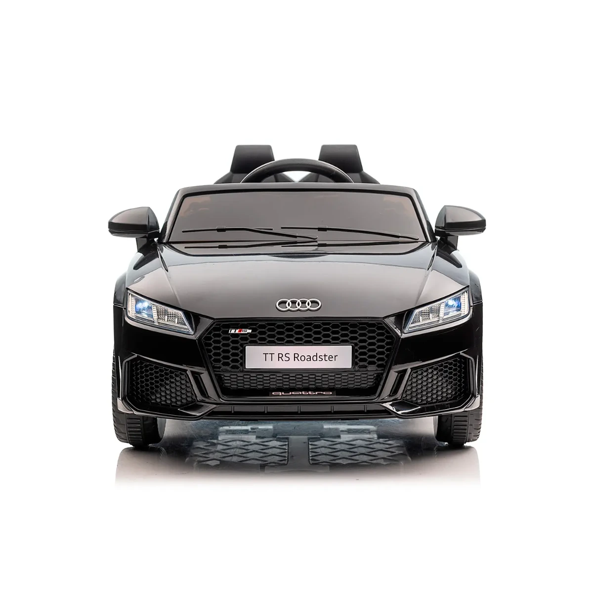 Auto Elettrica Bambini Audi TT RS 12V con Licenza Ufficiale Telecomando 2.4GHz Doppio Motore 30W Luci LED USB/MP3/AUX Soft Start Porte Apribili Cintura Sicurezza