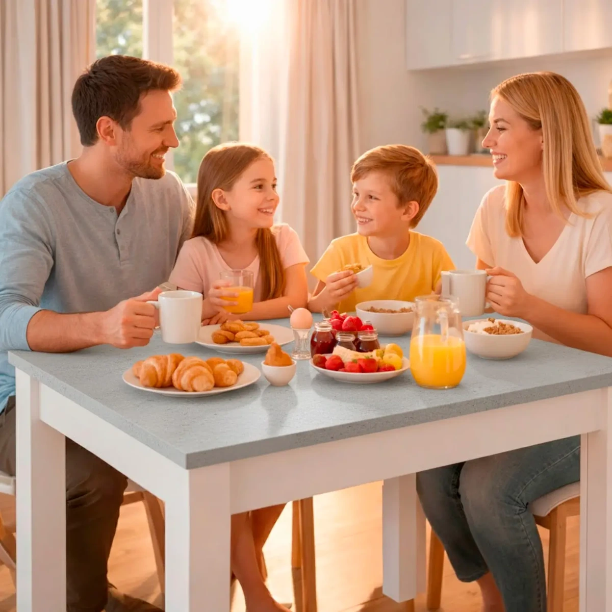 Tavolo da Pranzo 4 Posti Fisso Stile Nordico Moderno Minimal Tavolino per Cucina Sala da Pranzo Soggiorno Zona Living